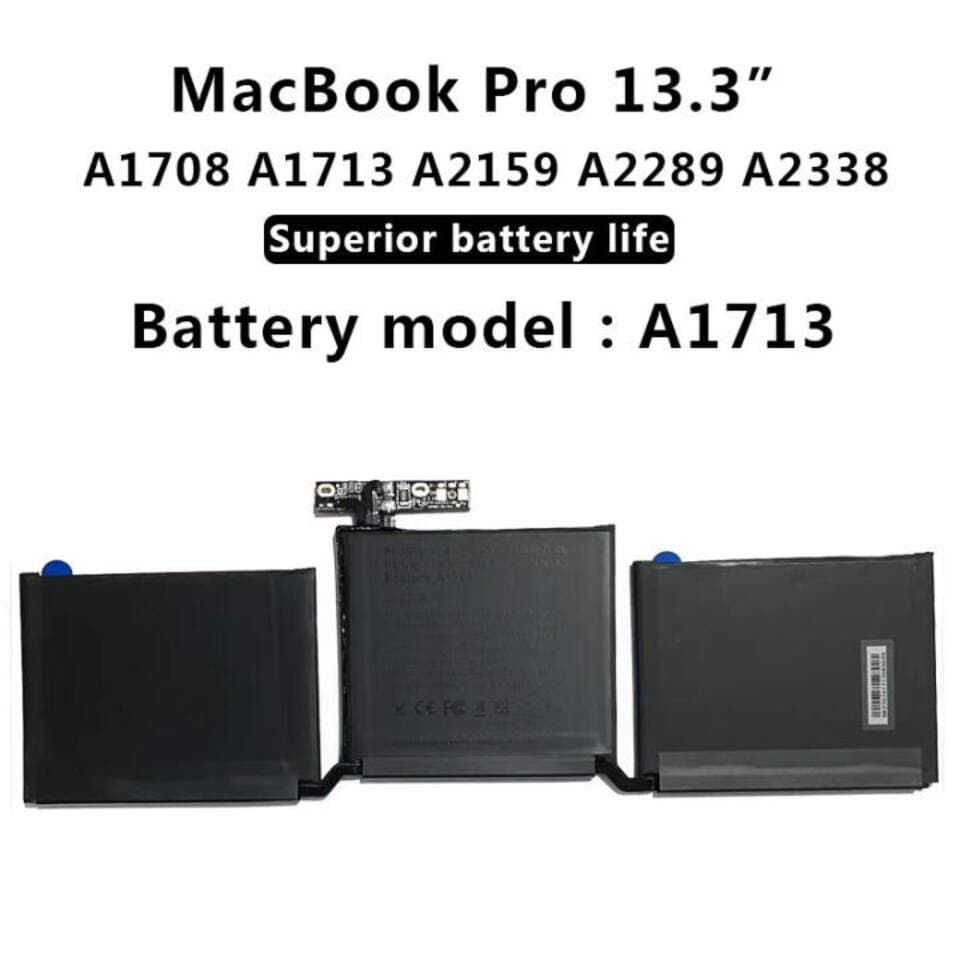 Apple MacBook Pro 13-Inch A1708 Replacement Laptop Battery (A1713)